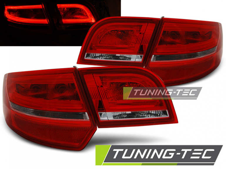 LED Lightbar Design Rückleuchten für Audi A3 8P Sportback 04-08 rot/klar